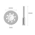 thumbnail image 2 of Ruedas de Diamantes de 24 piezas de 24 piezas diamantes Corte de 22 mm de diámetro Discos de Corte con 4 piezas de reemplazo de mandreles de 3 mm para hermamanas Giratorias de, 2 of 6