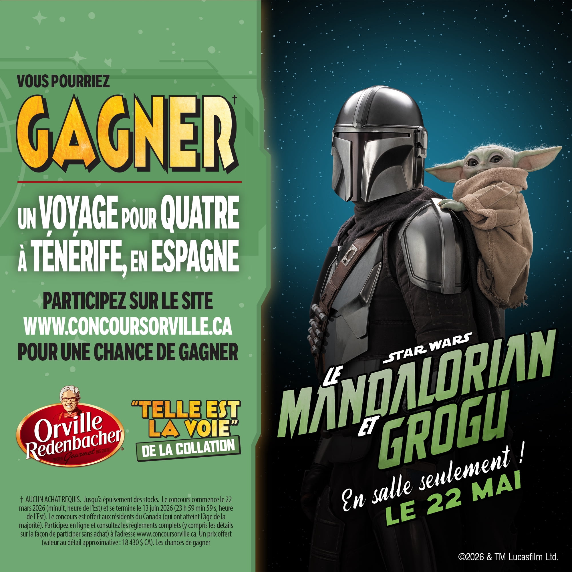 Orville Redenbacher Maïs Soufflé - au Beurre pour Micro-Ondes (6 Sacs x 82g)