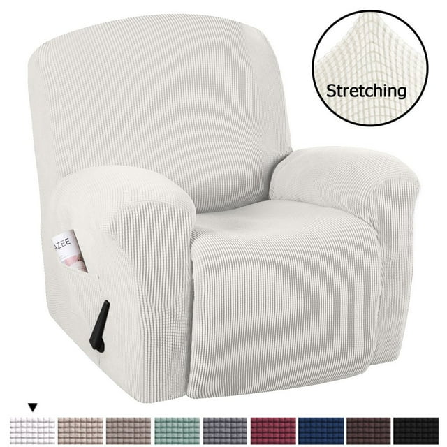 2024 1-Piece Jacquard Spandex Recliner Stretch Slipcover Navy