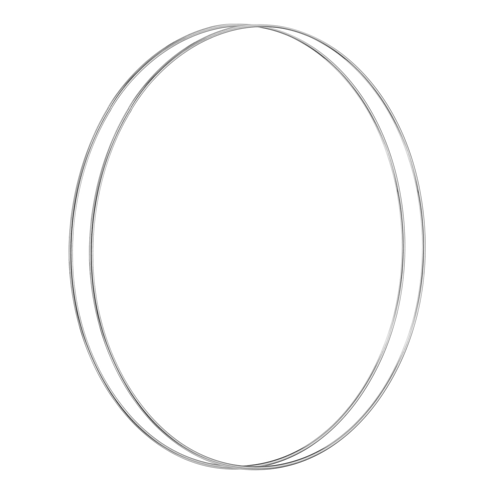 Uxcell 14 Inch Dream Catcher Rings, 2 Pcs Metal Macrame Wreath Floral Round Ring Hoop, Silver
