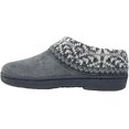 thumbnail image 2 of Clarks Amanda Fairisle Grey Indoor Outdoor Clog Rounded Closed Toe Winter Mules (Light Grey Premium Suede, 10), 2 of 3