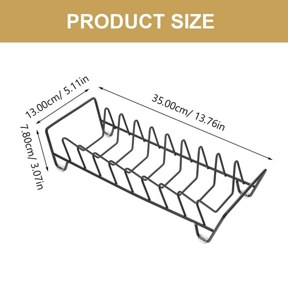 Soimiss Black Carbon Steel Kitchen Dish Rack Plate Organizer for Home Use