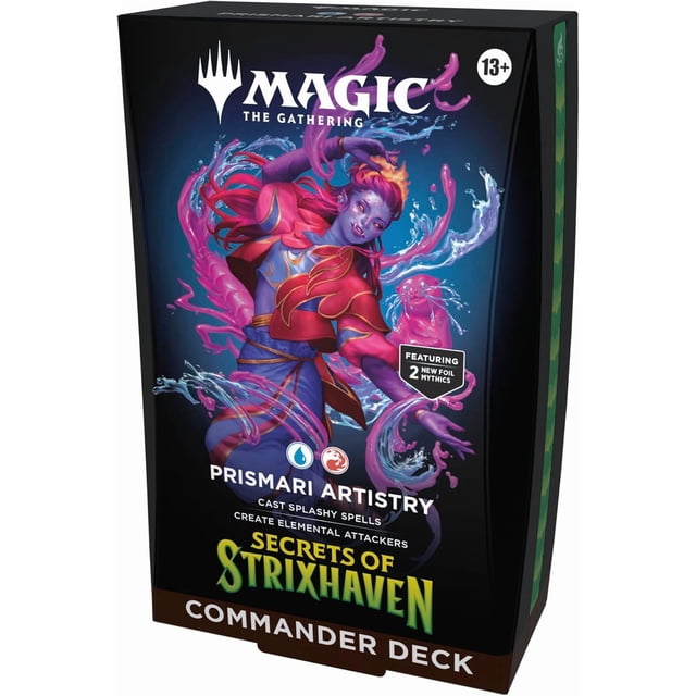 Magic: The Gathering Secrets of Strixhaven Commander Deck - Prismari Artistry (100-Card Deck, Deck Box + Accessories)