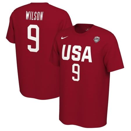 UPC 696869783385 product image for Men s Nike A ja Wilson Red Women s USA Basketball Name & Number T-Shirt | upcitemdb.com