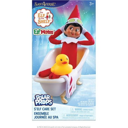 The Elf on the Shelf Polar Props S’elf Care Set - Elf Props and Accessories for Easy Relaxing Spa Day Elf Scenes - Scout Elf Not Included.