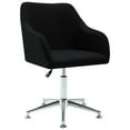 thumbnail image 1 of vidaXL Chaise de Salle à Manger Pivotante en Tissu Noir, 1 of 5