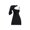 Black, variant on YUHAOTIN Female Wrap Dress Spring and Summer Women's Asymmetric Single Shoulder Long Sleeved Dress Slim Sexy Short Dresses Show Body Dresses Little Black Dress Party Dresses for Women 2024 Sexy Black
