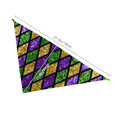 thumbnail image 4 of Xecao Mardi Gras Shiny Green Purple for Pet Bandana - A Stylish Triangle Accessory for Small to Large Dogs, Puppies, and Cats, 4 of 5