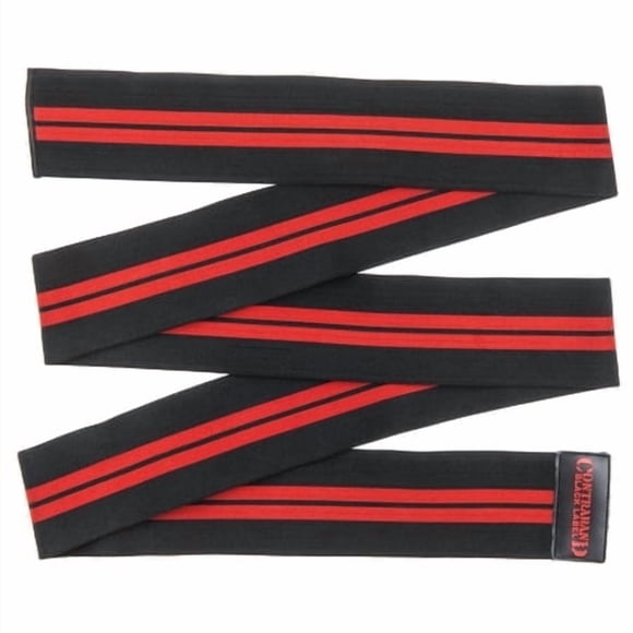 Contraband Black Label 1055 Classic Knee Wraps (Paire) pour Musculation, Dynamophilie et Strongman - Parfait pour Squat - Presse à Jambes - Approuvé USPA pour Usage en Compétition