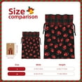 thumbnail image 3 of Wukai Beautiful Red Ladybug Print Christmas Burlap Bags,Drawstring Christmas Burlap Goody Gift Candy Bags Xmas Burlap Treat Bags for Candy Wrapper Xmas Party Favors-Black, 3 of 8