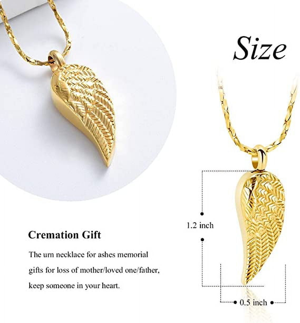 NanMuc Cross Urn Necklace - Stainless Steel Cremation Jewelry For Ashes Memorial