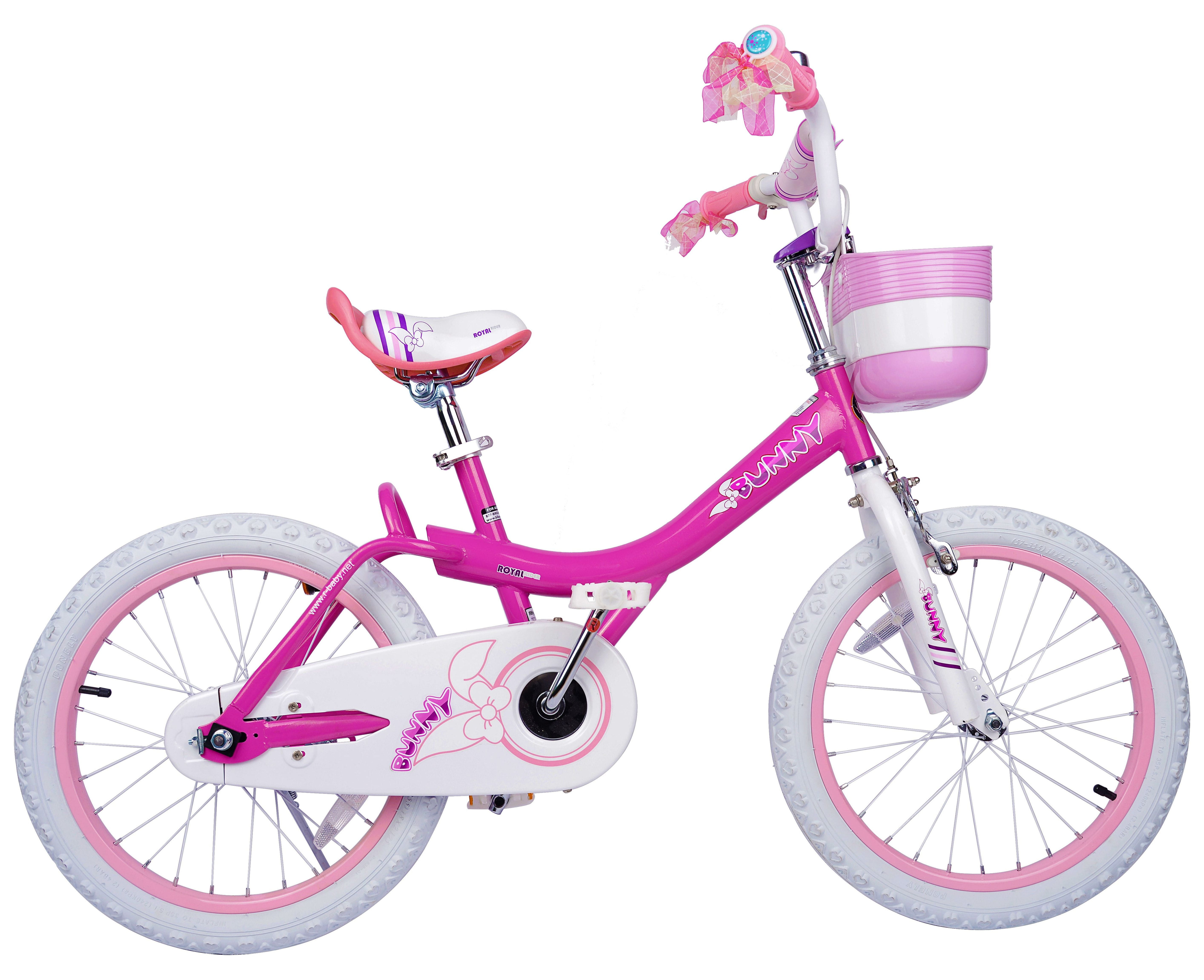 RoyalBaby Bunny Girl's Bike Fushcia 18 inch Kid's bicycle