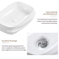 thumbnail image 2 of TICOZE Modern 23.6 Inch Rectangular Textured Vessel Sink, 3D Ribbed Bas Relief Design Bathroom Sink Vanity Sink, Gloss White Ceramic Sink with Nano-Glaze, 2 of 7
