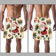 thumbnail image 3 of luoweisi Men's Beach Shorts Quick Dry Swim Trunks with Mesh Lining Merry Chrismas L, 3 of 5