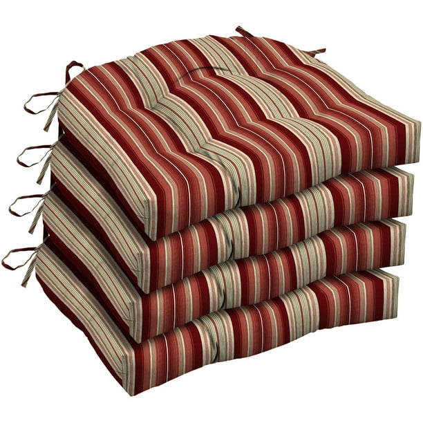 Better Homes and Gardens Outdoor Patio Wicker Seat Cushion, Set of Four
