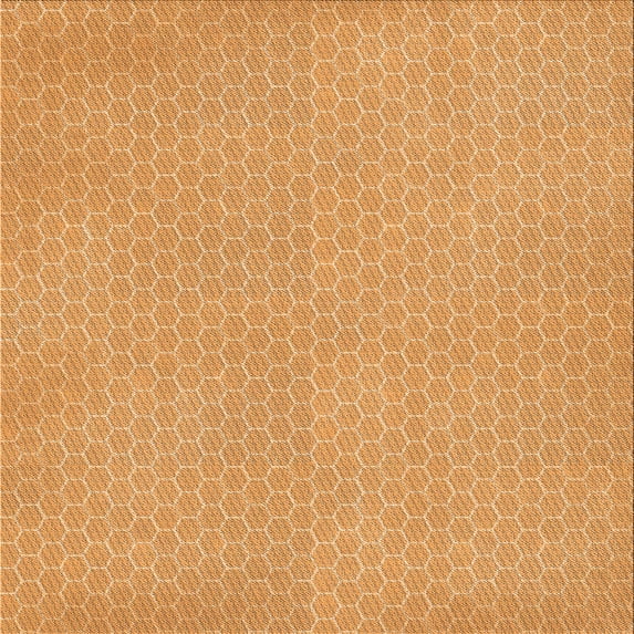 Ahgly Company Indoor Square Patterned Neon Orange Area Rugs, 5' Square