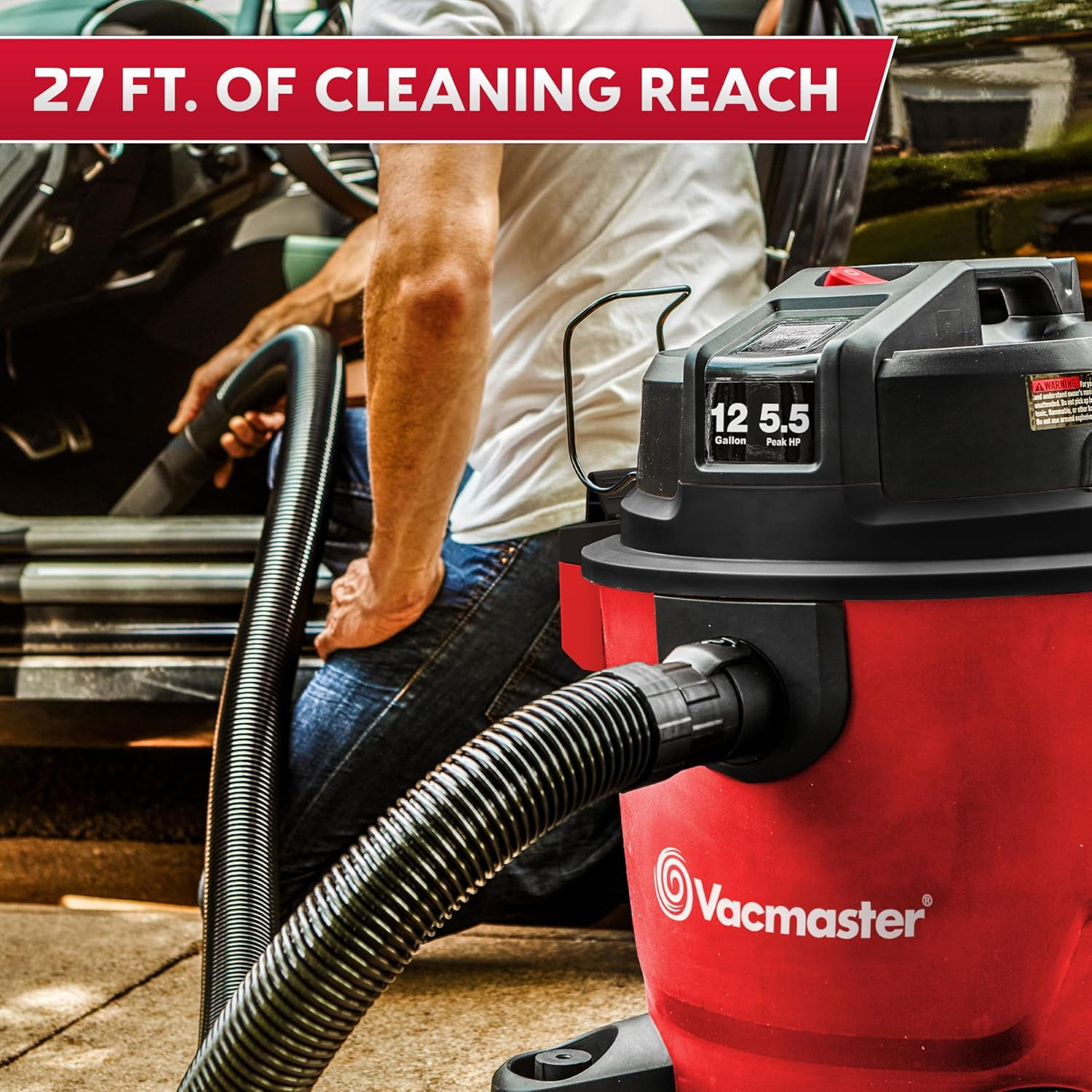 Vacmaster Red Edition VJH1211PF 12 Gallon Heavy-Duty Wet Dry