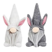 2Pcs Easter Cartoon Bunny Shape Cute Faceless Doll Decoration Ornaments
