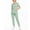 Light Green, variant on Scrubs For Women Set Crewneck 2 Pockets Short Sleeve Scrub Top & Elastic Waist Jogger Pants Wrinkle Resistant Soft Simplicity Nurse Uniform