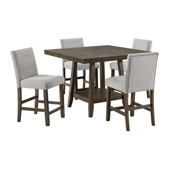 Picket House Furnishings Hester  5PC Counter Height Dining Set in Brown