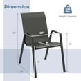 thumbnail image 3 of Costway Patio Rattan Chairs Set of 4 Stackable Dining Chair Set with Wicker Woven Backrest, 3 of 10