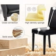thumbnail image 2 of FDW Set of 4 Urban Style Leather Dining Chairs With Solid Wood Legs Chair,Black, 2 of 6