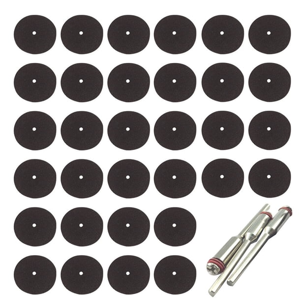 EeaseMX 75 discos de corte de resina para cortar metal y plástico (70 cuchillas de 24 mm, 5 varillas de conexión de 2,35 mm)