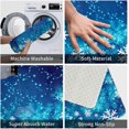 thumbnail image 5 of Bath Mat for Bathroom Christmas Snowflake Blue Xmas Winter Rugs Shower Mats Memory Foam Rug Non Slip Floor Small Carpet Soft Light Absorbent Washable for Home Hotel Decor 15.7 X 23.6 inch, 5 of 6