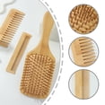 thumbnail image 2 of 3pcs Bamboo Crafted Hair Care Brush Set For Effortless Detangling And Shine, 2 of 9