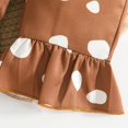 thumbnail image 5 of Linfrsh Fall Outfits Toddler Girl Cute Girls' Casual Top With Triangle Bib Paired With Adorable Cow Plush Backless Pants and Headband Set, 5 of 5