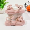 thumbnail image 5 of Xijirk Girls Sandals Thick Heel Sandals Open Toe Cute Pearl Lace Princess Sandals,Size 13, 5 of 7
