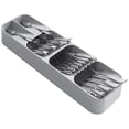 thumbnail image 1 of Organizador de cajones Caja de almacenamiento de cubiertos de cocina Compacto separador de cubiertos Porta cubiertos con icono de cuchillo cuchara tenedor -Gris, 1 of 4