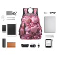 thumbnail image 4 of Disketp Pink Glitter Heart Candy Mochila Ligera e Impermeable, Mochila de Día Resistente para Viajes, Senderismo y Uso Diario para Hombre y Mujer, 4 of 7