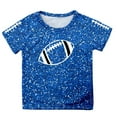 thumbnail image 4 of Bainana Little Girls Tops Sequin Print Short Sleeve Crew Neck Shirt Comfortable Leisure Summer Kids Outwear Blue Size 3-4 Years, 4 of 4