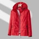 thumbnail image 4 of Abrigo de mujer al aire libre con estampado de hojas cortavientos impermeable para mujer elegante chaqueta con capucha con bolsillos con cremallera para actividades al aire libre, 4 of 5