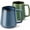 24 oz-Blue&Green, variant on 20 oz Ceramic Mug Set of 2, Yellow and Dark Green Coffee Cups for , Soup, Cereal and Oatmeal, Wide Mouth Large Handle, Microwave Dishwasher Safe