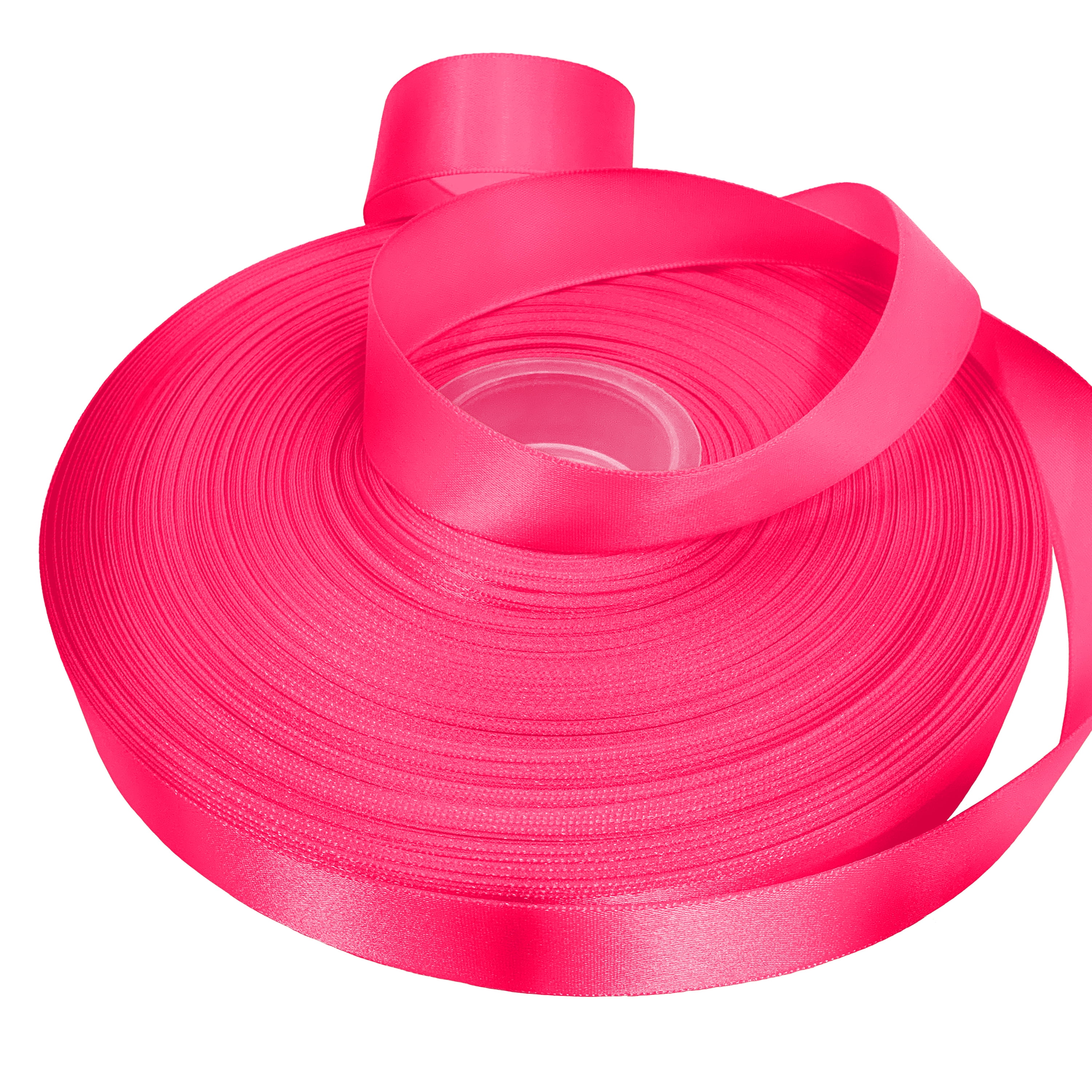 Hot Pink Single Face Satin Ribbon, 7/8" x 100 Yards by Gwen Studios