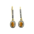 thumbnail image 3 of RYLOS Earrings For Women 925 Yellow Gold plated Silver Earrings with Oval Shape Gemstone & Genuine Diamonds Dangling Earrings 6X4MM  Tiger Eye Birthstone Earring  Jewelry For Women  Silver Earrings, 3 of 3