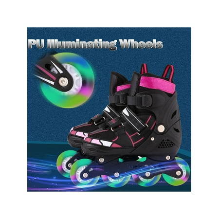 Black F riday Sale! Unisex Indoor Outdoor Roller Children Tracer Adjustable Flash Wheel Inline Skate HFON