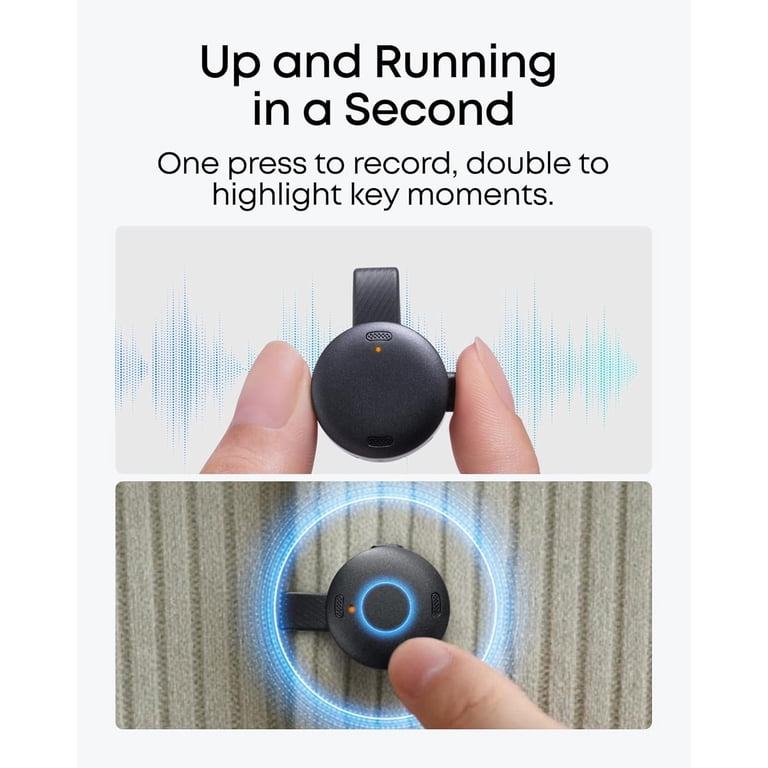 Soundcore Work AI Voice Recorder by Anker, Wearable Note Taker for