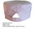 thumbnail image 3 of YAOBAMM Hat Chef Hat Breathable Mesh Flat Dome Adjustable Fastener Japanese Korean Food Waiter Working Hat, 3 of 7