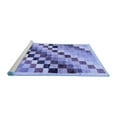 thumbnail image 2 of Ahgly Company Machine Washable Indoor Rectangle Checkered Blue Modern Area Rugs, 5' x 8', 2 of 4
