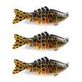 thumbnail image 4 of Lot de 3 Leurres de Pêche Réutilisables avec Perles Attraction Extérieure Swimbaits Artificiels Crankbait 10cm Type 12, 4 of 8