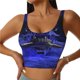 thumbnail image 1 of Fotbe Steel Skull Sujetador Deportivo Largo sin Aros para Mujer con Almohadillas y Soporte Medio, Transpirable y Absorbente, Camiseta Tipo Chaleco o Tank Top-Small, 1 of 8