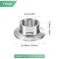 thumbnail image 3 of Uxcell 1-Pack Tri Sanitary 1.5 in Clamp Fittings to 3/4 in NTP Female Thread Stainless Steel Pipe Fitting Ferrule OD 50.5mm, 3 of 7
