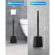 thumbnail image 5 of Cepillo de baño, juego de cepillo de baño de silicona con soporte de pared y de suelo, cabezal de cepillo de limpieza de doble cara, mango largo y recipiente, 5 of 5