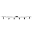 thumbnail image 1 of Globe Electric 6-Light Foldable Matte Black LED Integrated Track Light with Center Swivel Bars, Minimal Style, 1 of 9