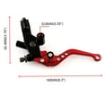 thumbnail image 4 of Pompe de Frein CNC Modifiée Universelle 7 / 8 22mm Pompe Hydraulique Klaxon Réglable Ensemble d'Embrayage Rouge Accessoires Couleur Aléatoire, 4 of 7