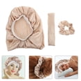 thumbnail image 3 of BRIGHTFUFU 3 PCS 1 Set Hogar Sleep Gorra Exquisito Cuerda de cabello Cuerda de pelo Adornos de cabeza, 3 of 7