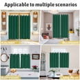thumbnail image 6 of Dark Green Plaid Kitchen Curtains 72 Inch Length, Country Vintage Abstract Striped Lattice Grommet Top Bedroom Living Room Curtains, Light Filtering Cafe Curtain Drapes 2 Panels Set 104''x72'', 6 of 9